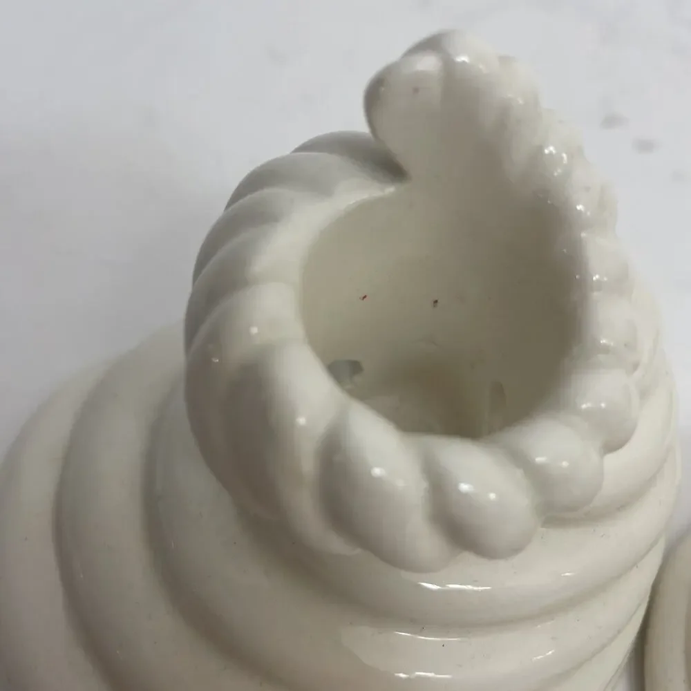 Ram Horn ceramic candelabra Vintage candle holder Set Of 2 - 70s - UNC Tarheels